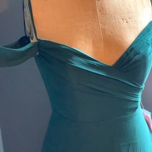EMERALD GREEN BIRDYGRAY BRIDESMAID DRESS